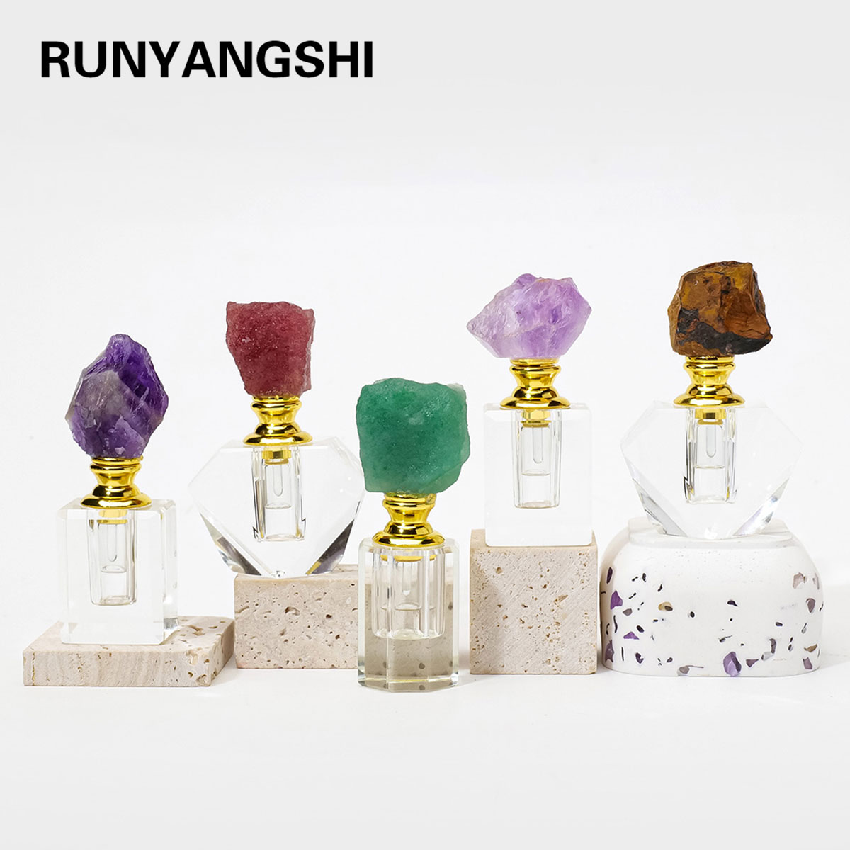 Oud Perfume Spray - 1PC Natural Amethyst Crystal Cluster Healing