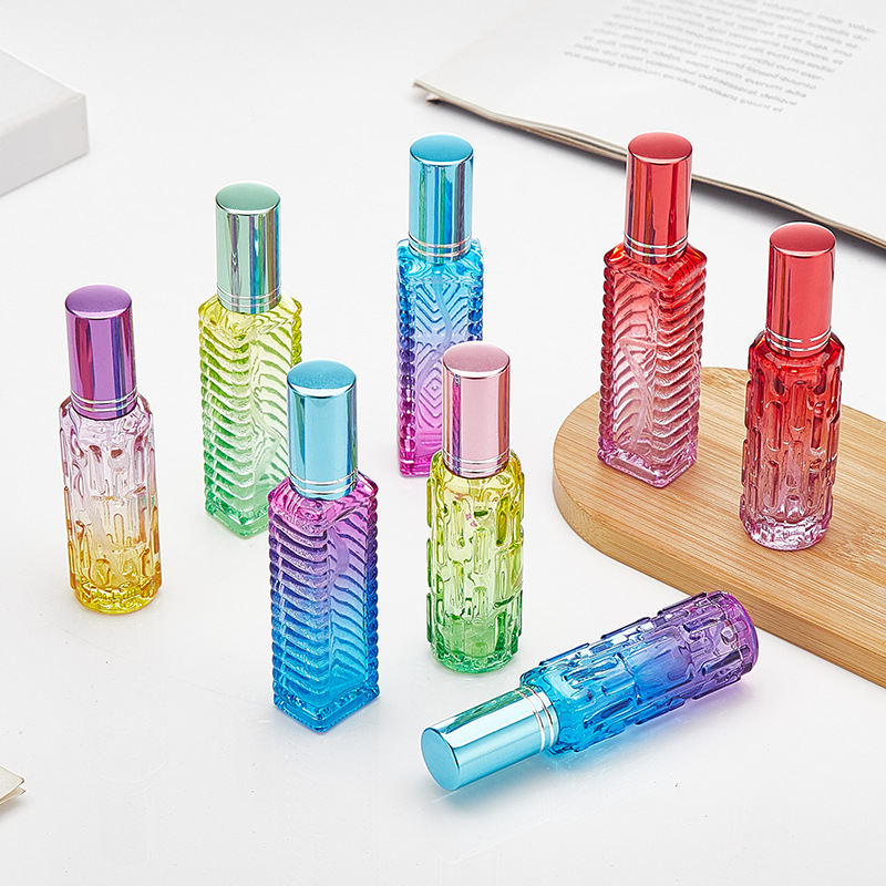 Fragrance Atomizer Pump - 1Pcs 10ml Colorful Square Glass Perfume