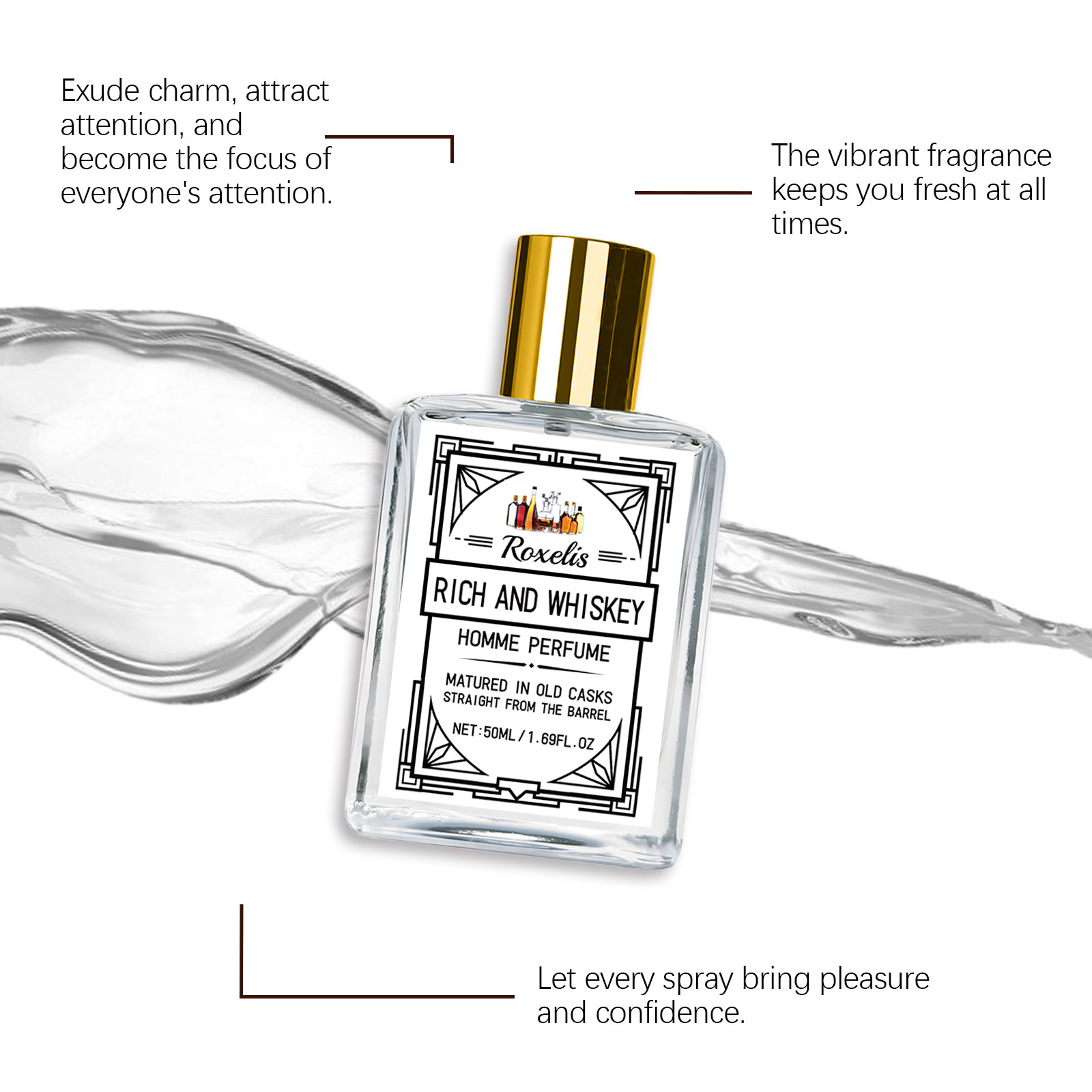 Roxelis 50ml Charm Whisky Men' - Perfume Xeryus ulasan dan harga